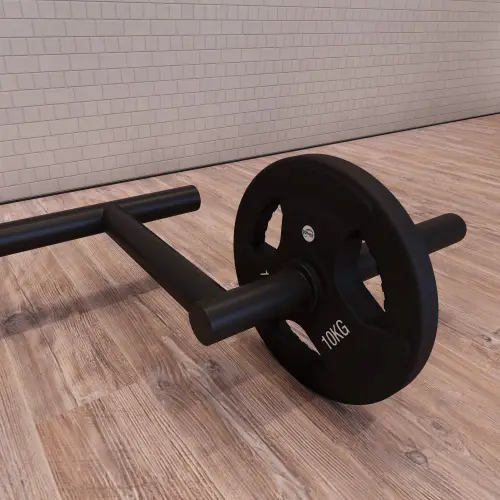 Cambered Squat Bar - 25, 28, 50 mm | Realizzato su Misura - Visuale Ravvicinata sul Disco