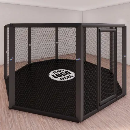Achteckiger MMA-Käfig | Variable Größe - Seitenansicht