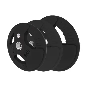 Rubber Disc Set with Handles - 250 Kg | Professional - Front View