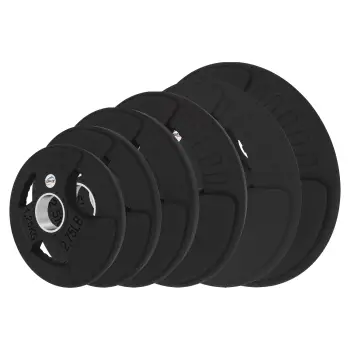 Rubber Disc Set with Handles - 2000 Kg | Professional - Front View