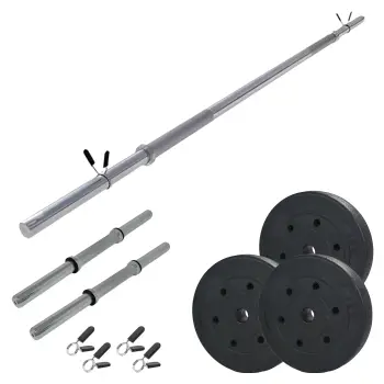 Ensemble Haltères et Barres avec Disques PVC 100 Kg