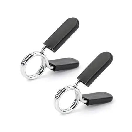Barbell & Dumbbell Set with 100 Kg of Rubberized Discs - Barbell Retainers