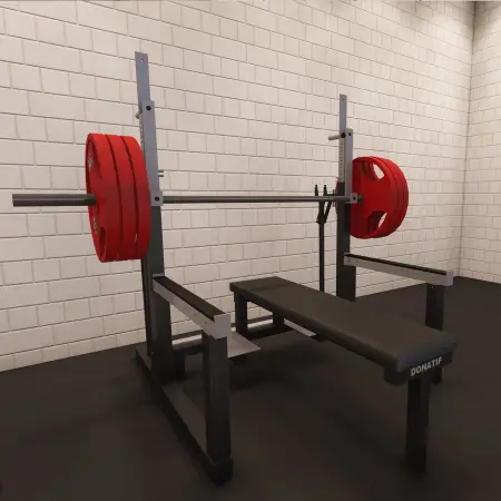 Competition Bench Squat - Powerlifting | Su Misura - Visuale Completa nella Stanza Lato Sinistro