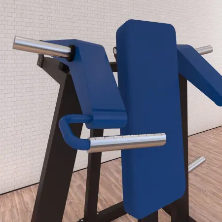 Free Loading Shoulder Press - CLP | Customizable - Close-up view of loading discs