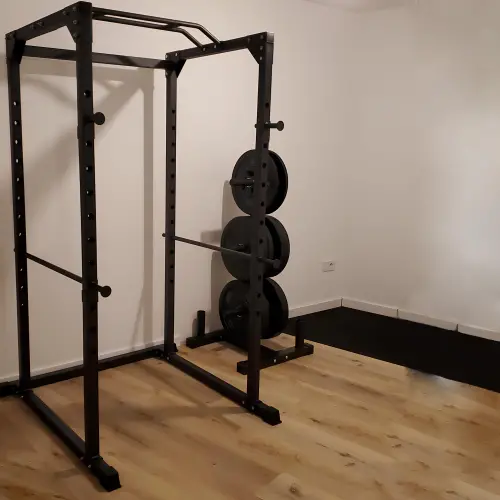 Porte-cage avec barre de traction multi-poignées - Musculation - Vue complète de la pièce