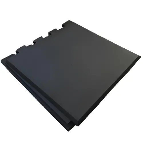 Rubberized Deadlift Platform - Interlocking Puzzle | Fine Grain - Full View