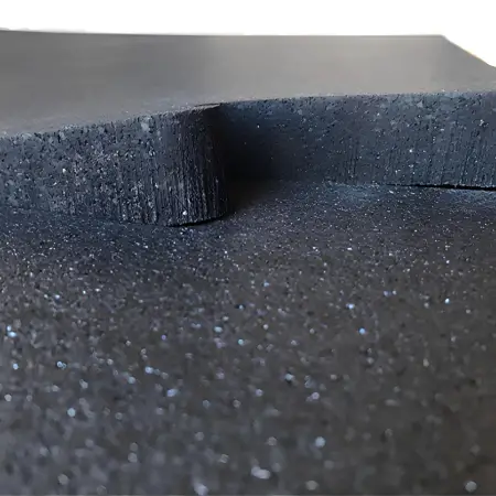 Rubberized Deadlift Platform - Interlocking Puzzle | Fine Grain - Close-Up View