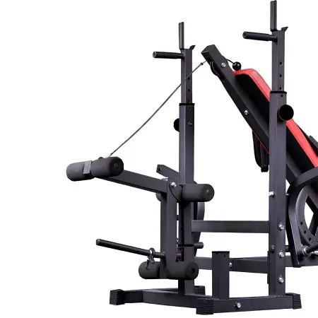 Multifunction Weight Bench with Rack - Adjustable - Back View