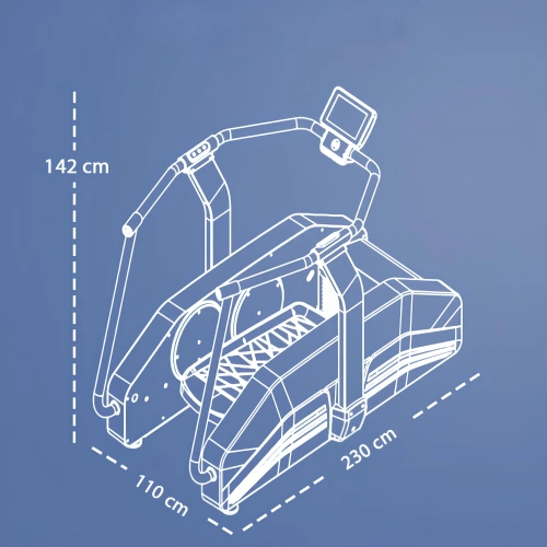 Máquina de surf de fitness interior - CF35 | para Gimnasio - Diagrama Técnico del Equipo