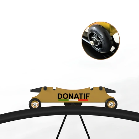 Pro Ski-Simulator Machines & Training - CF10 | Professional - Frontal View and Close-Up View of the Wheel