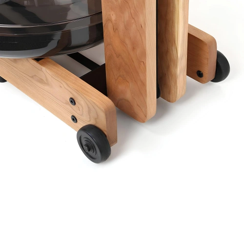 White Wax Wood Water Rowing Machine VG15 | Professional - Close-Up Wheel View