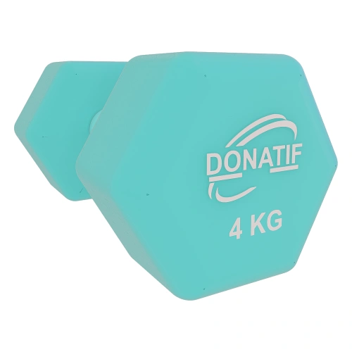 Manubrio in Vinile da 4 Kg - Antiscivolo | Fitness - Visuale Frontale