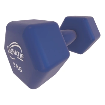 Guidon en vinyle 5 kg - Antidérapant | Fitness - Vue de gauche