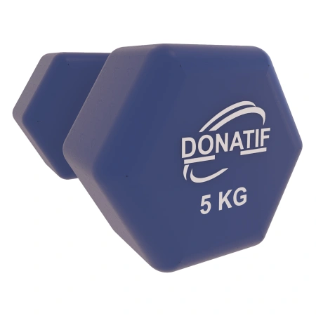 Manubrio in Vinile da 5 Kg - Antiscivolo | Fitness - Visuale sul Logo