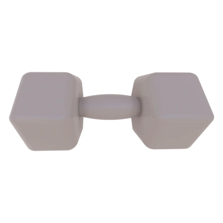 Manubrio in Vinile da 6 Kg - Antiscivolo | Fitness - Visuale Frontale