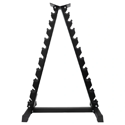 Vertical Dumbbell Rack - Space Saving | 10 Pairs - Front View