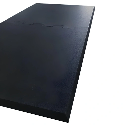 Rubberized Deadlift Platform - Interlocking Puzzle | Fine Grain - Top View