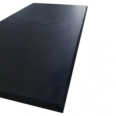Rubberized Deadlift Platform - Interlocking Puzzle | Fine Grain - Top View