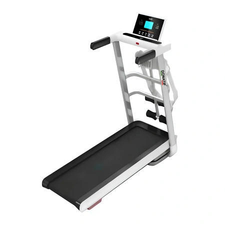 Cinta de correr con pantalla azul - TR90 | Gimnasio en casa - Vista desde la izquierda