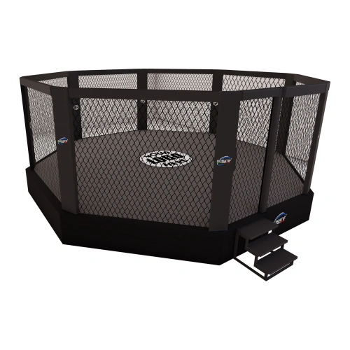 Raised Octagonal MMA Cage 50 cm | Variable Size - Full Front View