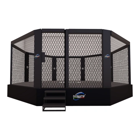 Cage Octogonale Élevée MMA 50 cm | Taille variable - Vue de dessous avec logo