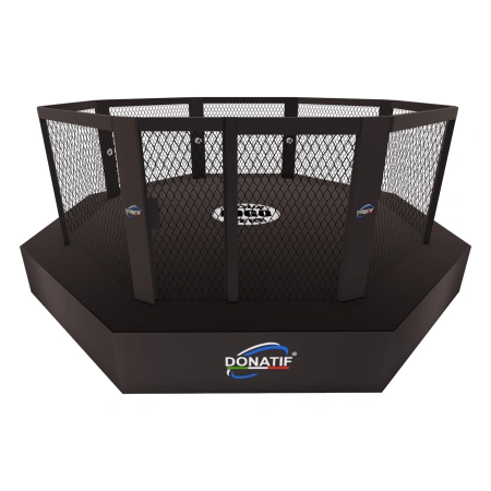 Octagonal MMA Cage - 1 mt and Catwalk 60 cm | Professional - top-down view