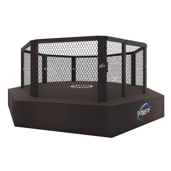 Octagonal MMA Cage - 1 mt and Catwalk 60 cm | Professional - Full Structure View