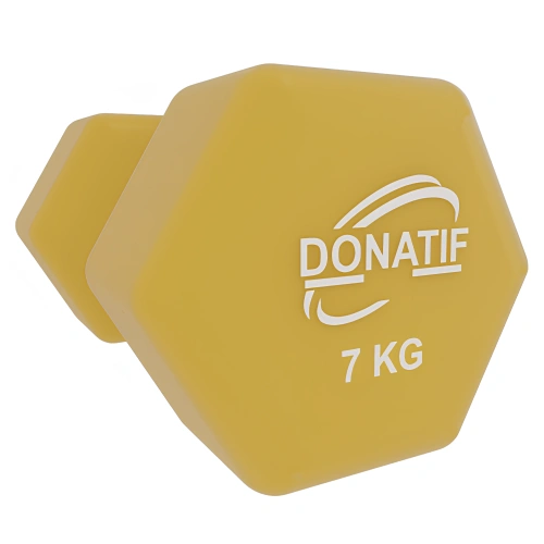 Manubrio in Vinile da 7 Kg - Antiscivolo | Fitness -  Visuale Ravvicinata