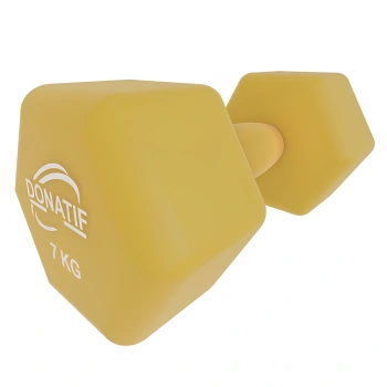 Guidon en vinyle de 7 kg - Antidérapant | Fitness - Vue latérale