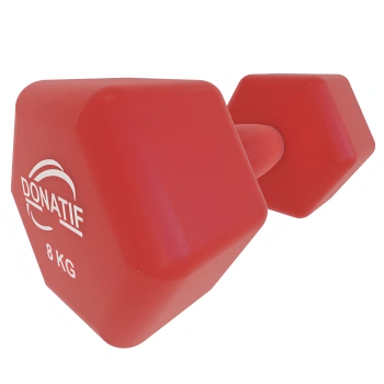 8 Kg Vinyl Dumbbell - Non-slip | Fitness - Visual Logo