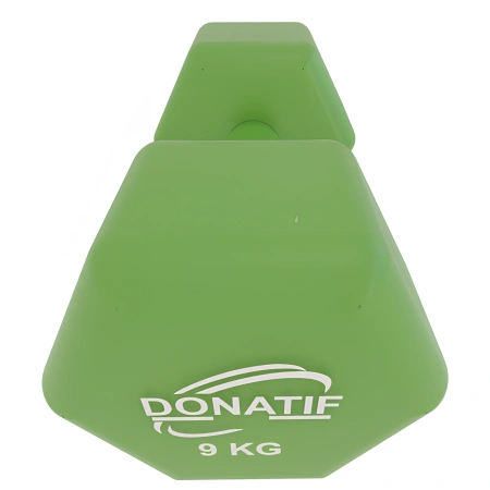 Manubrio in Vinile da 9 Kg - Antiscivolo | Fitness - Visuale Ravvicinata