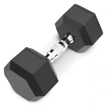 Rubberized Dumbbells with Damage | Various weights - front view