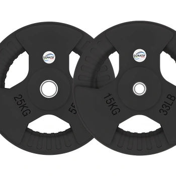 Disques caoutchoutés endommagés | Différents poids - Vue complète