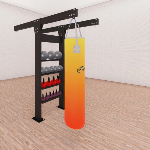 Structure multifonctionnelle avec sac de frappe - SC10 | Sur mesure - Vue complète Sac personnalisable