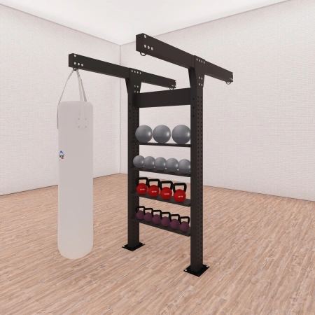 Structure multifonctionnelle avec sac de frappe - SC10 | Sur mesure - Vue complète de la structure