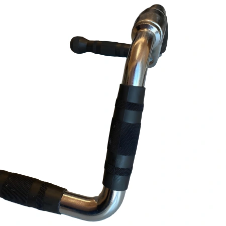 Curved Pulley Bar - Handle for Guided Cable Machines - Side View