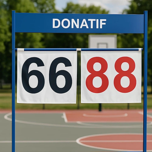 Manual Scoreboard - Basketball Backboard - COG30 - Scoreboard View