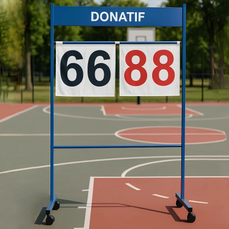 Manual Scoreboard - Basketball Backboard - COG30 - Full View