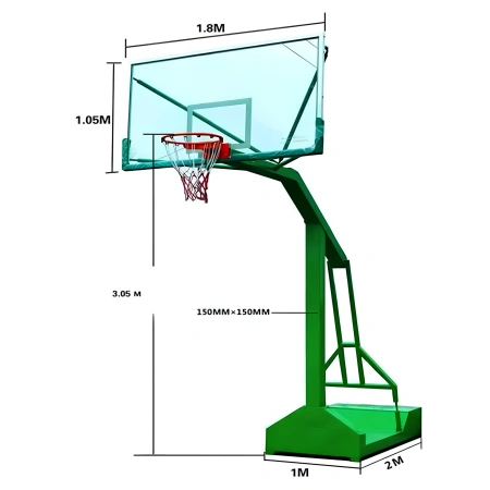 Konkaver Basketballständer - COG190 | Professional - Messungen