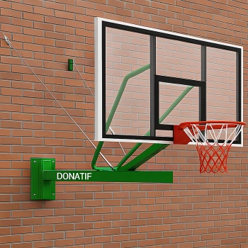 Tempered Glass Basketball Backboard COG90 | Professional - Side View 2