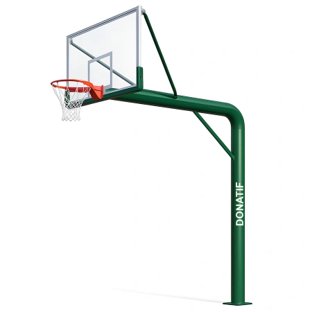 Sistema Basket Outdoor a Palo Singolo COG120 | Professionale - Visuale Laterale