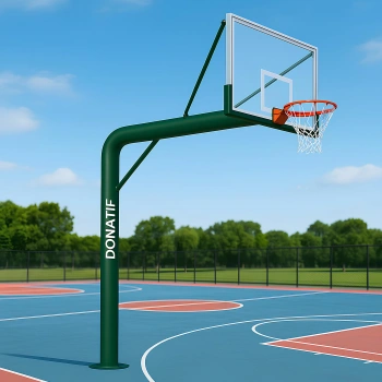 COG120 Single Pole Outdoor Basketball System | Professional - Full View 2