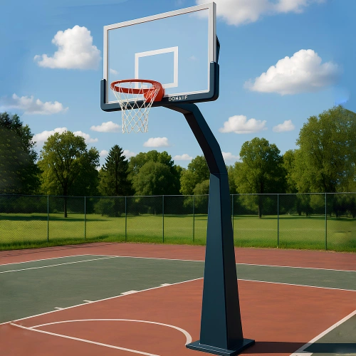 Einrohrstruktur für das Basketballtraining - COG240 - Blick auf das Basketballfeld