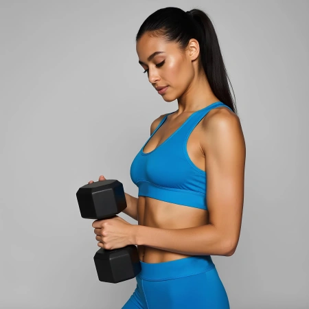 Guidon hexagonal caoutchouté 22,5 kg - Professionnel - Utilisation visuelle