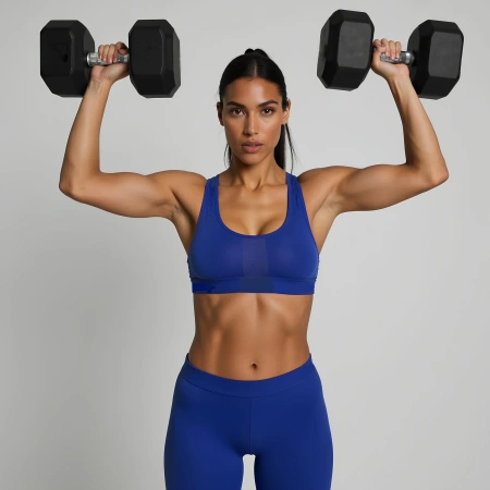 Rubberized Hexagonal Dumbbell 52.5 Kg - Professional - Visual Use