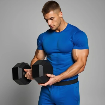 65 Kg Rubberized Hexagonal Dumbbell - Professional - Full View 2