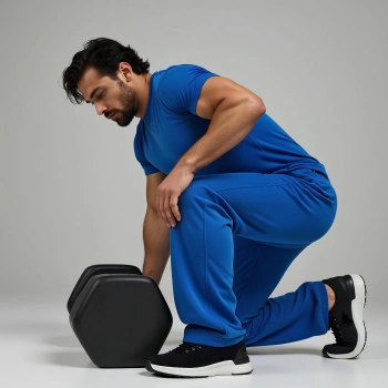 Haltère hexagonal caoutchouté 90 kg - Professionnel - Vue d’ensemble 2