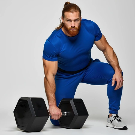 Manubrio Esagonale Gommato da 100 Kg - Professionale