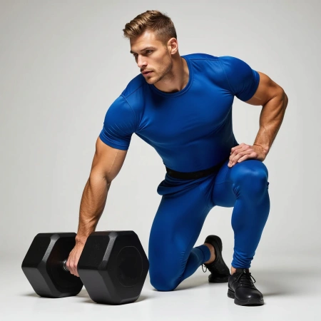 Zeskante rubberen halter 150 kg - Professioneel