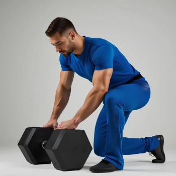 Manubrio Esagonale Gommato da 300 Kg - Professionale - Visuale Completa 2